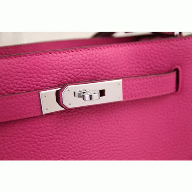 Rose Red Leather Hermes So Kelly 22cm Vivid Shoulder Bag — image 2