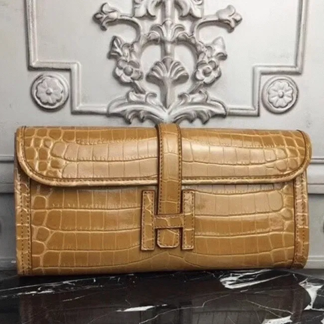Camarel AAA Hermes Jige Elan 29 Earth Tone Clutch