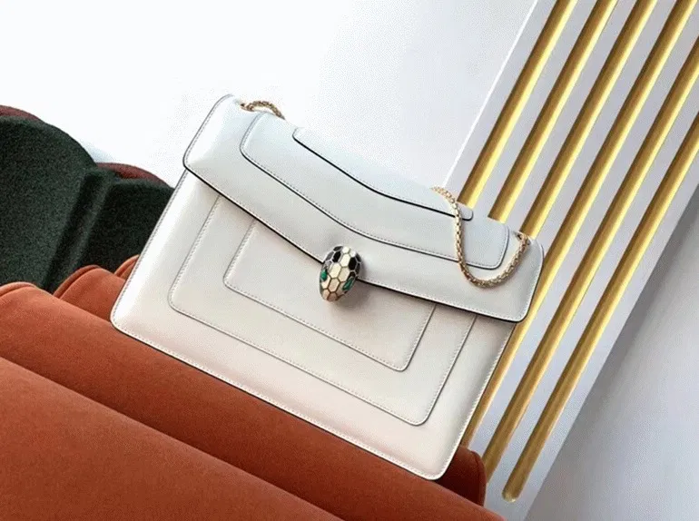 Bvlgari Serpenti Forever Large Shoulder Bag White Calfskin — image 2
