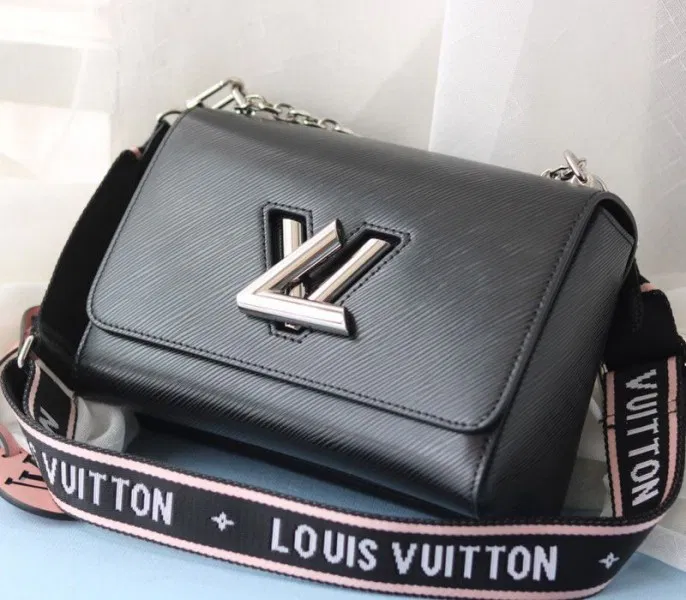 Louis Vuitton Monogram Empreinte Bold Printed Pattern Twist MM Bag In Black — image 3