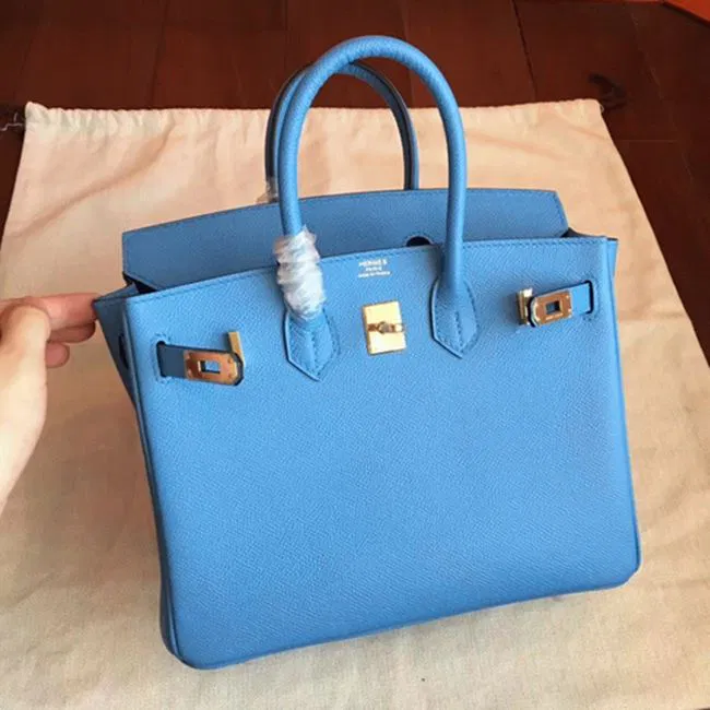 High-End Blue Paradiso Hermes Birkin 25cm Purse — image 4