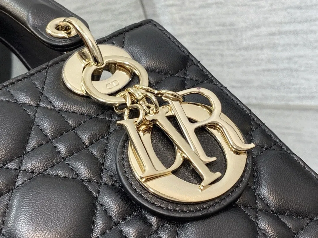 Dior Small Lady Dior My ABCDior Bag Knockoff in Black Cannage Lambskin — image 5