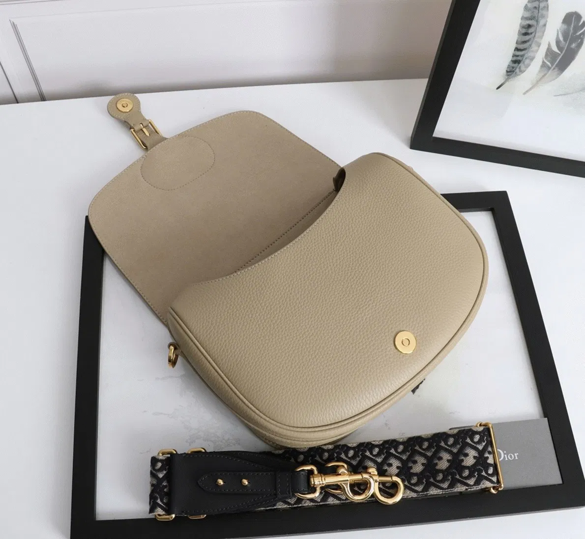 Dior Bobby Large Bag Knockoff in Beige — image 10