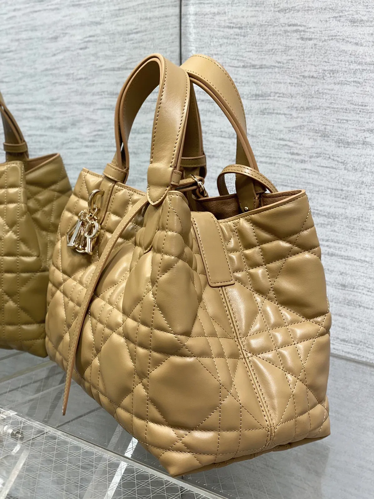 Dior Toujours Medium Bag in Tan Macrocannage Calfskin — image 6