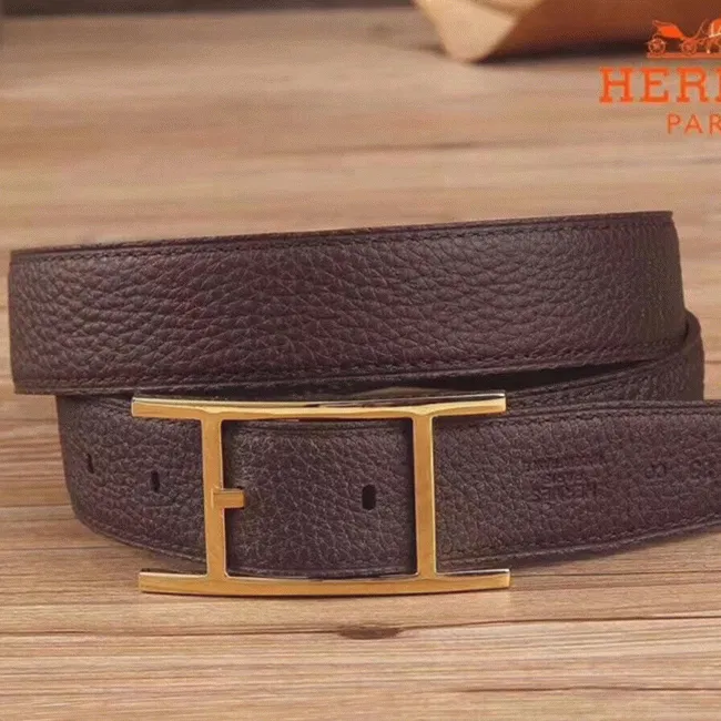 Hermes Quentin chocolate reversible belt — image 3