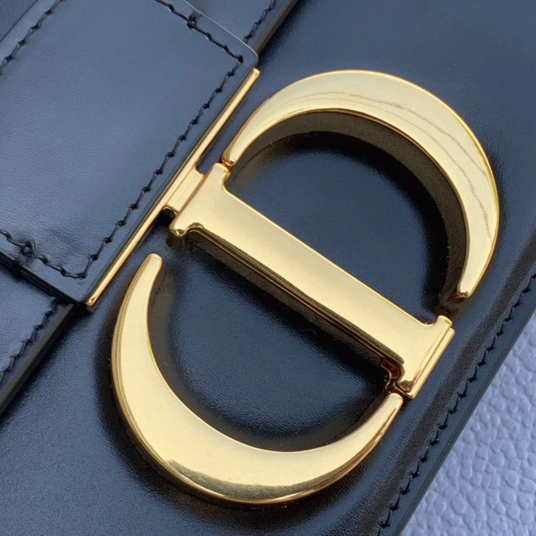 Dior 30 Montaigne Medium Bag in Black Box Calfskin — image 9