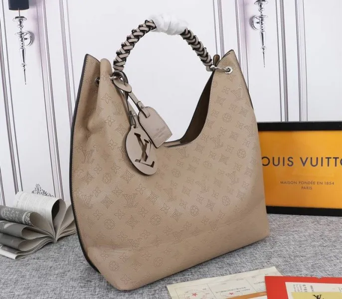 LV Mahina Carmel Hobo In Galet Gray — image 2