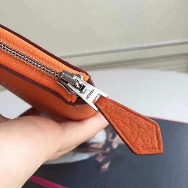 Orange 1:1 Hermes Wallet Azap Zipped — image 7