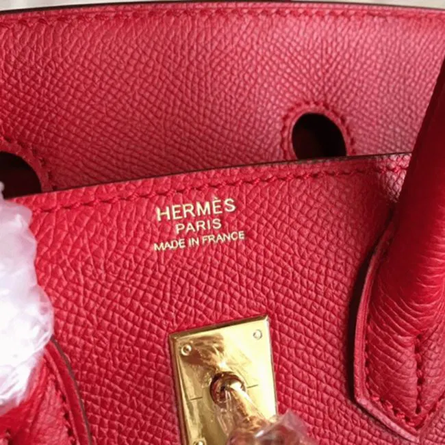 Hermes Birkin 25cm Designer-Inspired Bag in Red — image 8