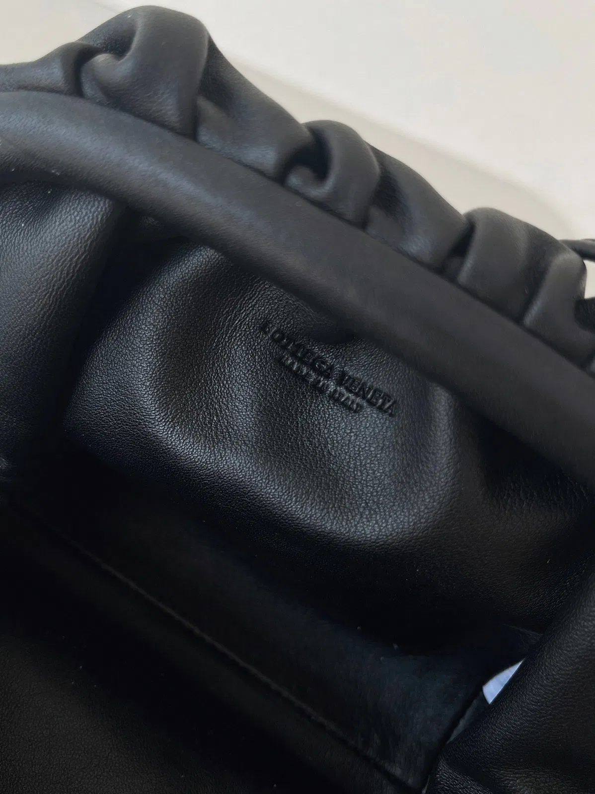 Knockoff Bottega Veneta Mini Pouch with Strap Black — image 10