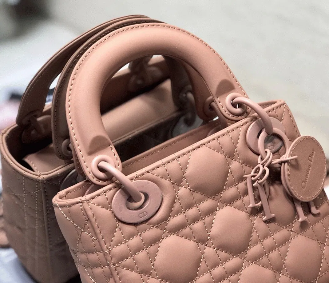 Dior Lady Dior Mini Chain Bag in Blush — image 8
