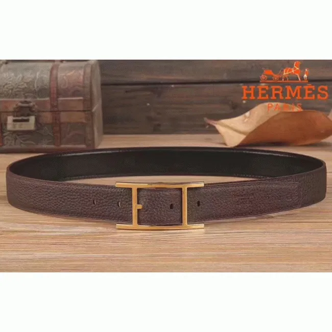 Hermes Quentin chocolate reversible belt — image 2