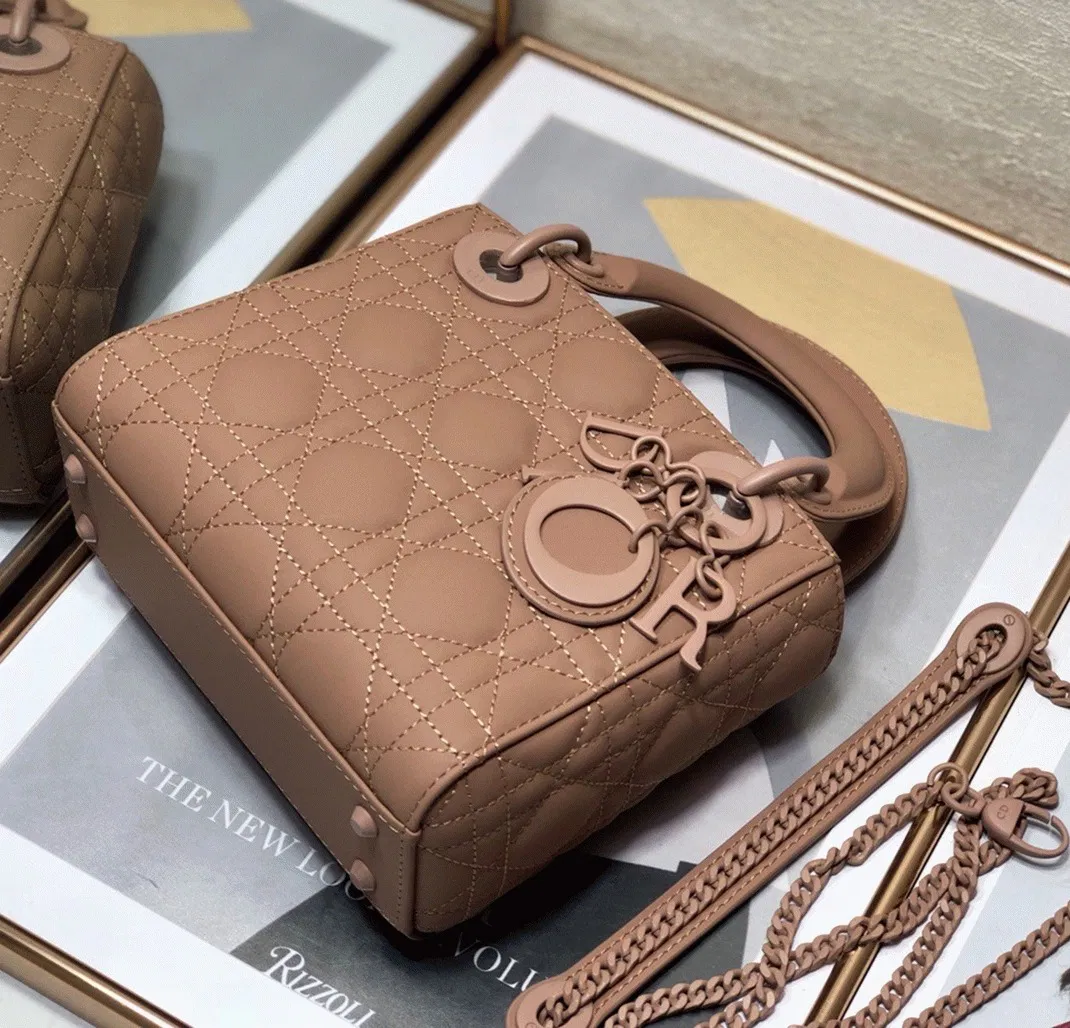 Dior Lady Dior Mini Chain Bag in Blush — image 10