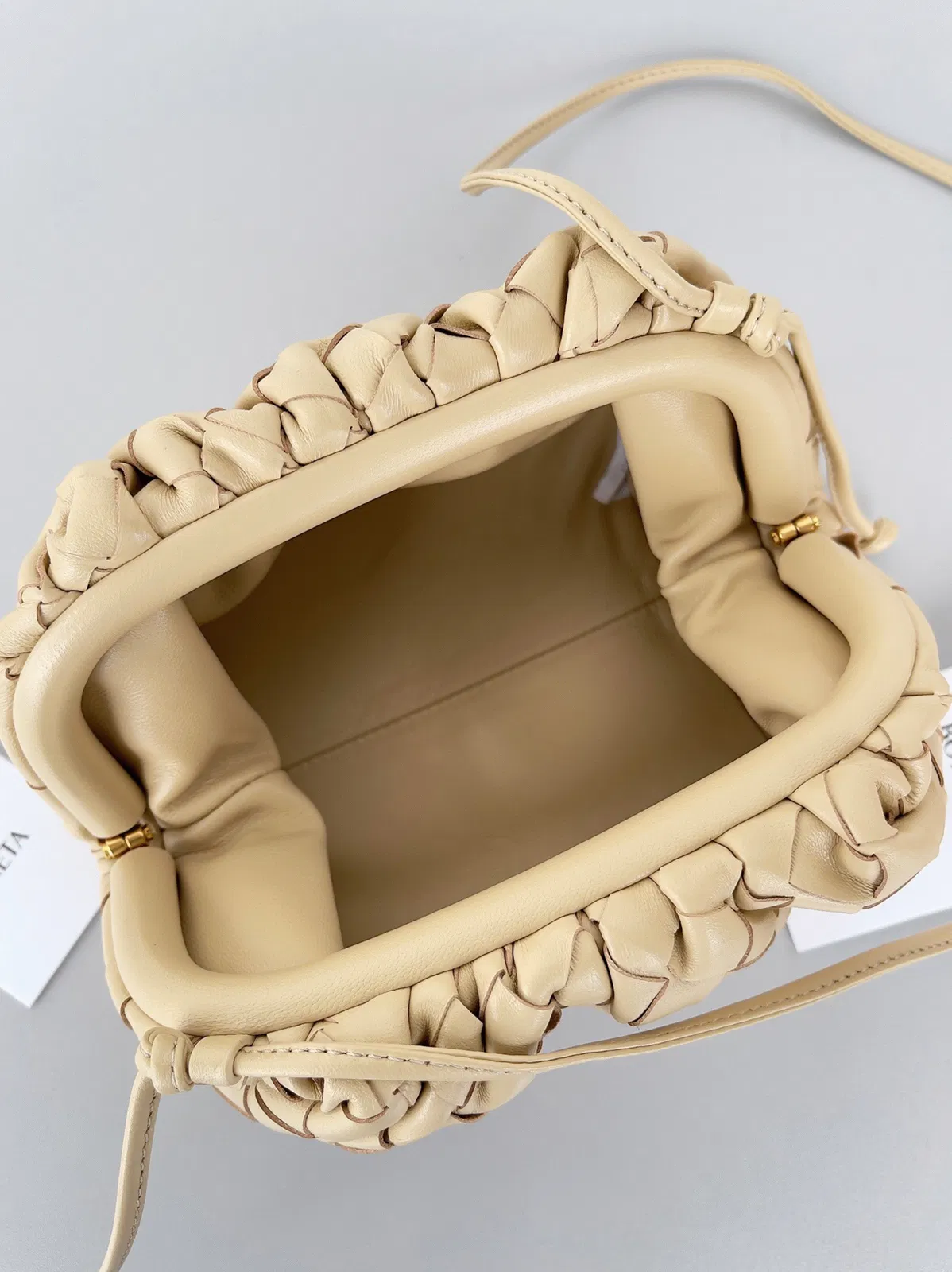 Knockoff Bottega Veneta Mini Pouch with Strap Porridge — image 8