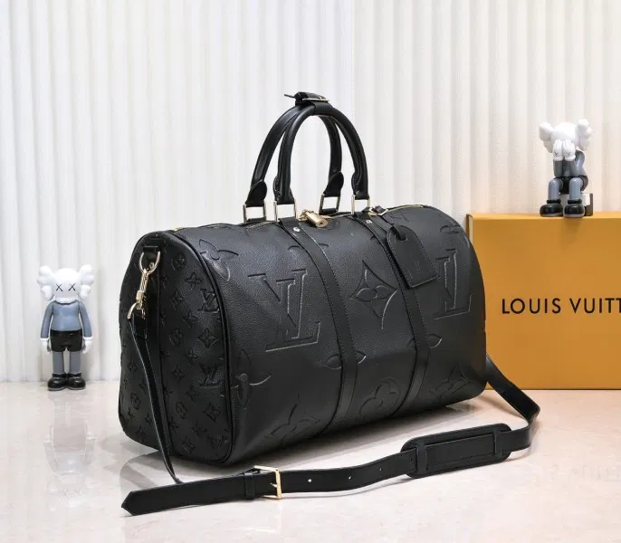LV Monogram Empreinte Keepall Bandouliere 45 In Black — image 2