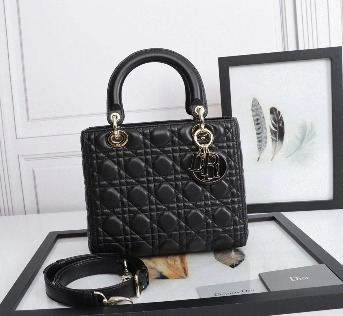 Dior Lady Dior Medium Bag in Black — image 4