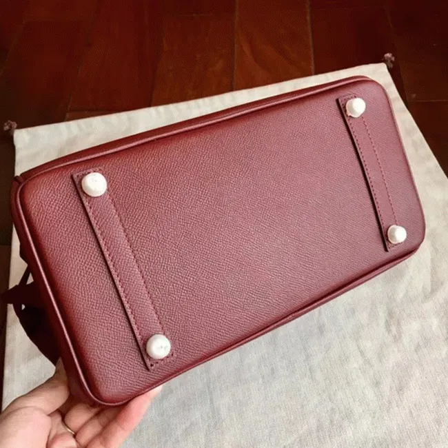 Bordeaux Hermes Birkin 35cm Designer-Inspired Bag — image 3