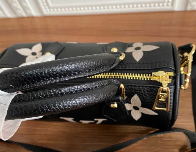 Louis Vuitton Monogram Empreinte Papillon BB Bag In Black And Beige — image 7