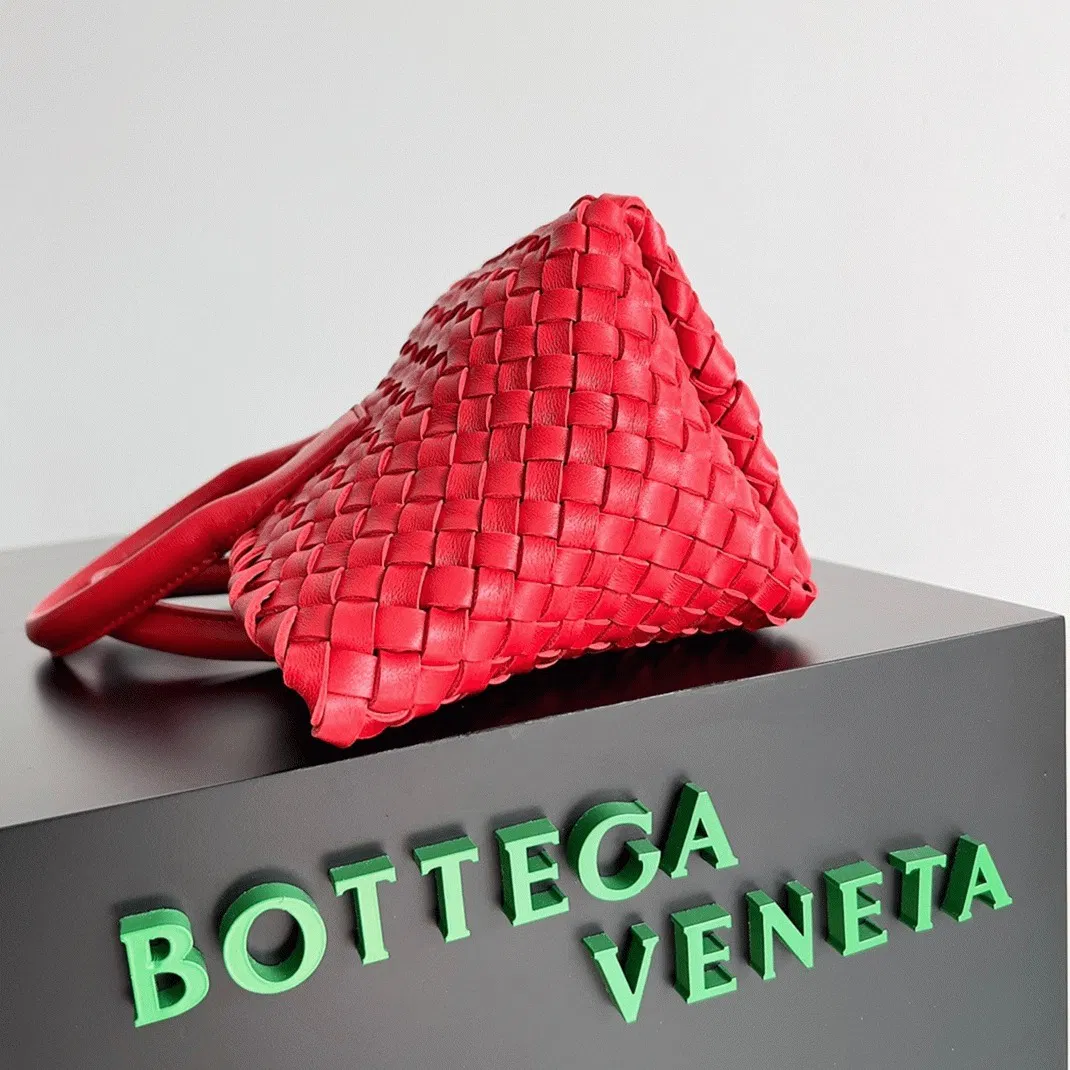 Top Quality Bottega Veneta Cabat Mini Bag In Red Intrecciato Lambskin — image 5