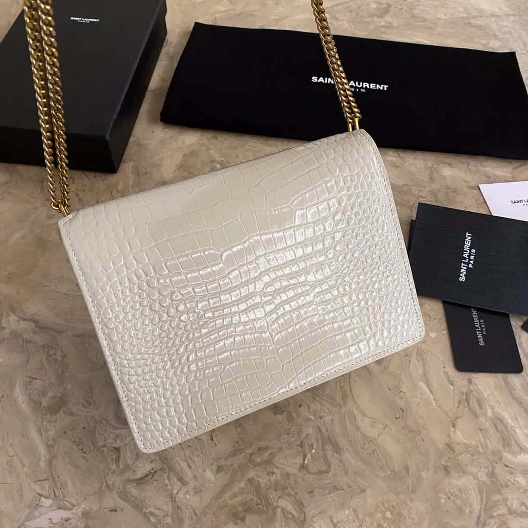 CASSANDRA MONOGRAM CLASP BAG IN CROCODILE EMBOSSED SHINY LEATHER — image 7