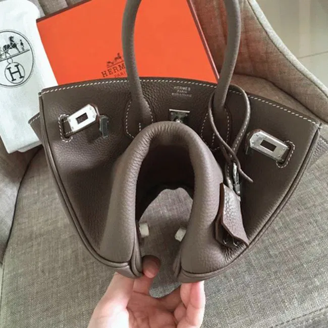 Etoupe Hermes Birkin 30cm Designer-Inspired — image 2