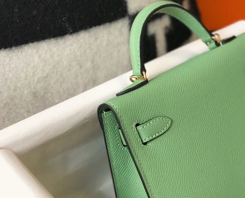 Hermes Kelly Mini II Bag in Vert Criquet — image 5