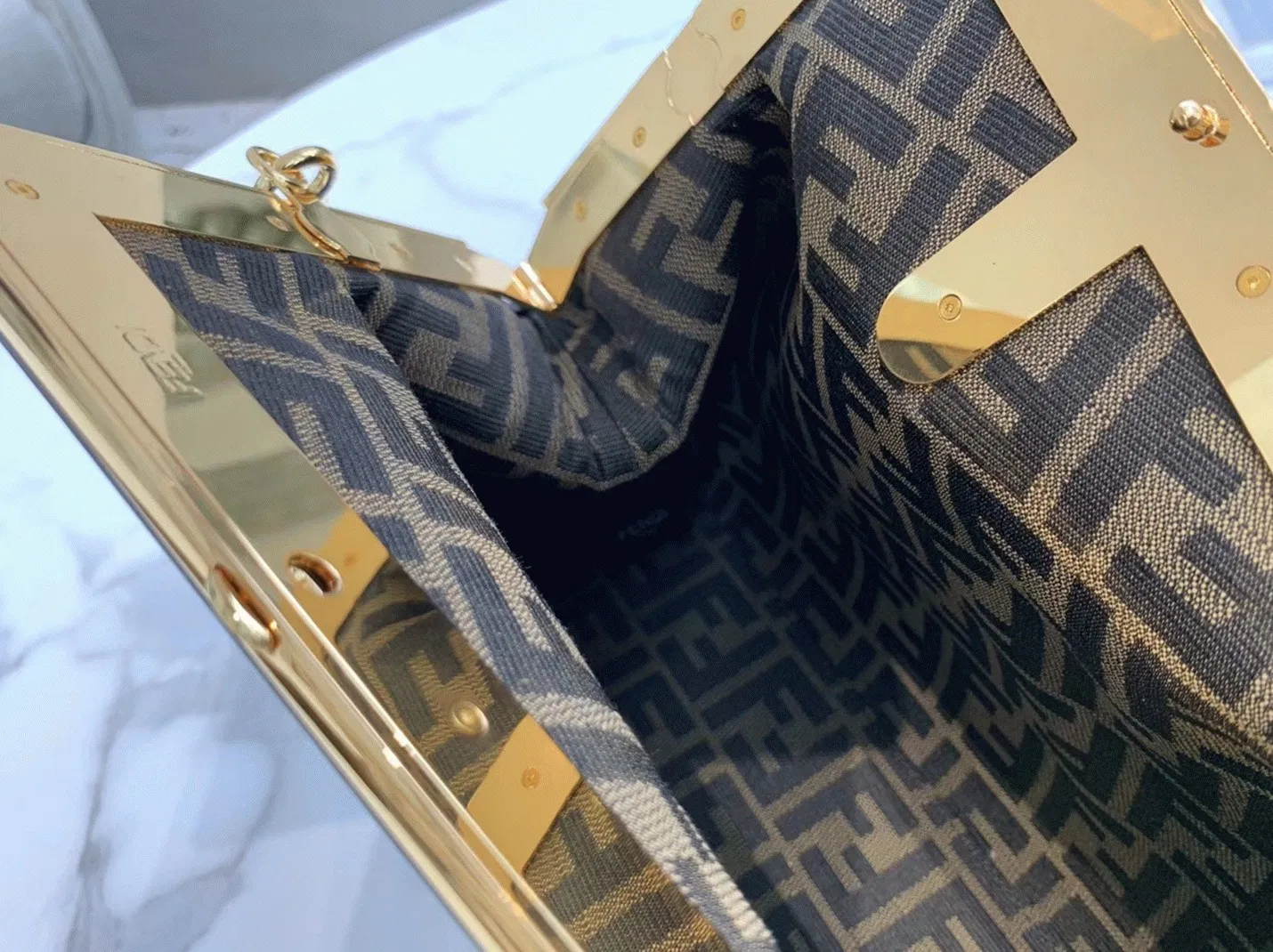 Top Quality Fendi First Medium Bag In Brown Nappa Leather — image 5