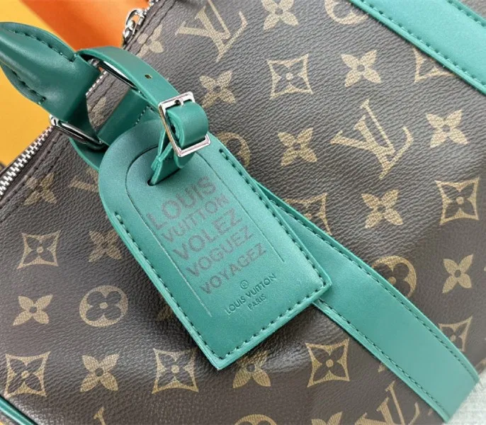 Louis Vuitton Monogram Macassar Canvas Keepall Bandouliere 35 In Borneo Green — image 8