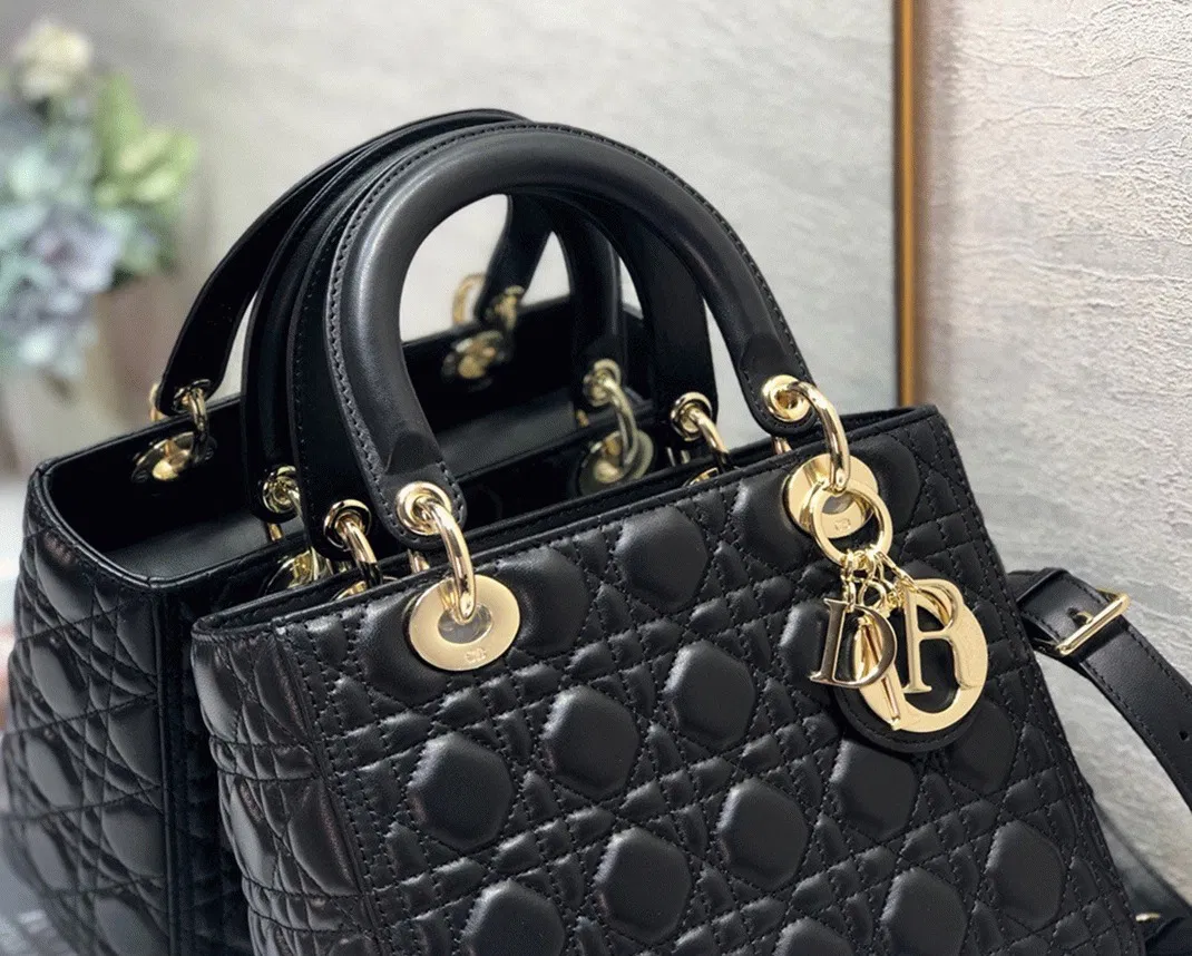 Dior Lady Dior Medium Bag in Black Cannage Lambskin — image 5