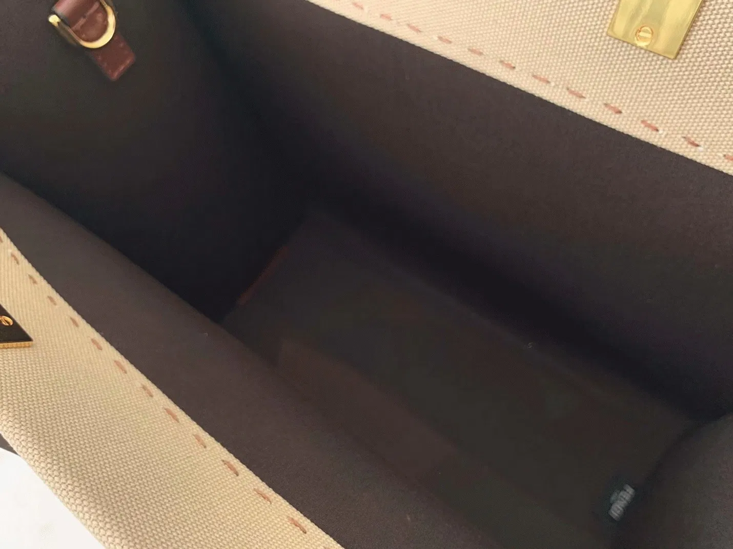 Top Quality Fendi Sunshine Medium Tote Bag In Beige Canvas — image 3