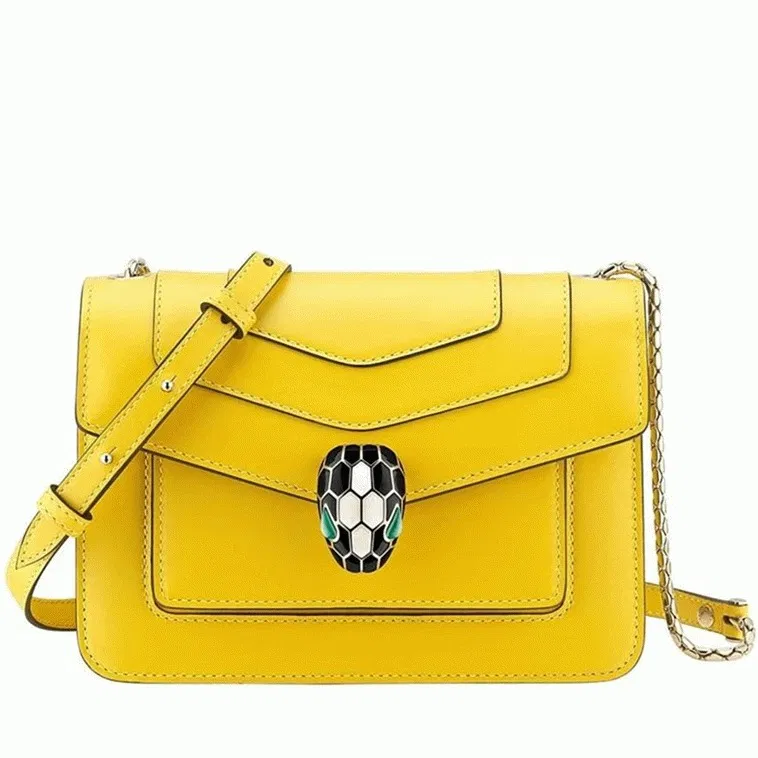 Bvlgari Serpenti Forever Small Crossbody Bag Yellow Calfskin