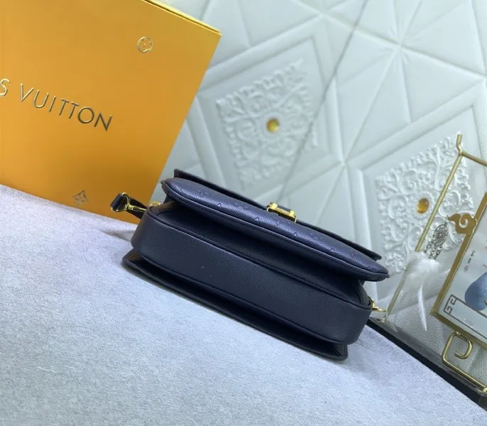 LV Monogram Empreinte Leather Metis In Navy Blue — image 4