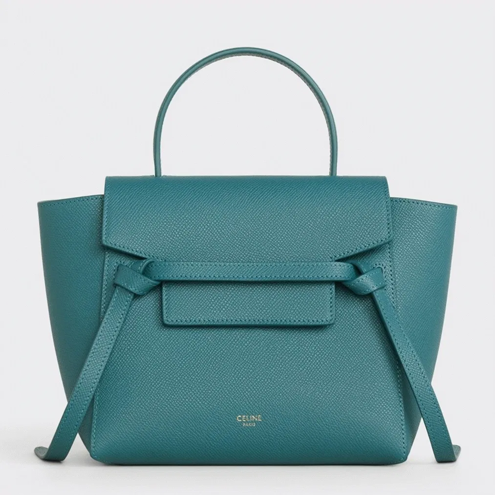 Celine Belt Nano Bag Imitation in Prussian Blue