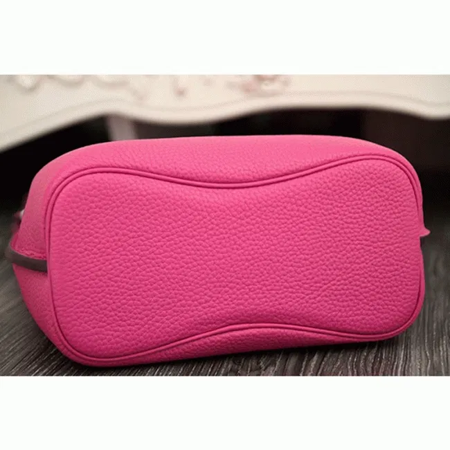 Rose Red Leather Hermes So Kelly 22cm Vivid Shoulder Bag — image 8