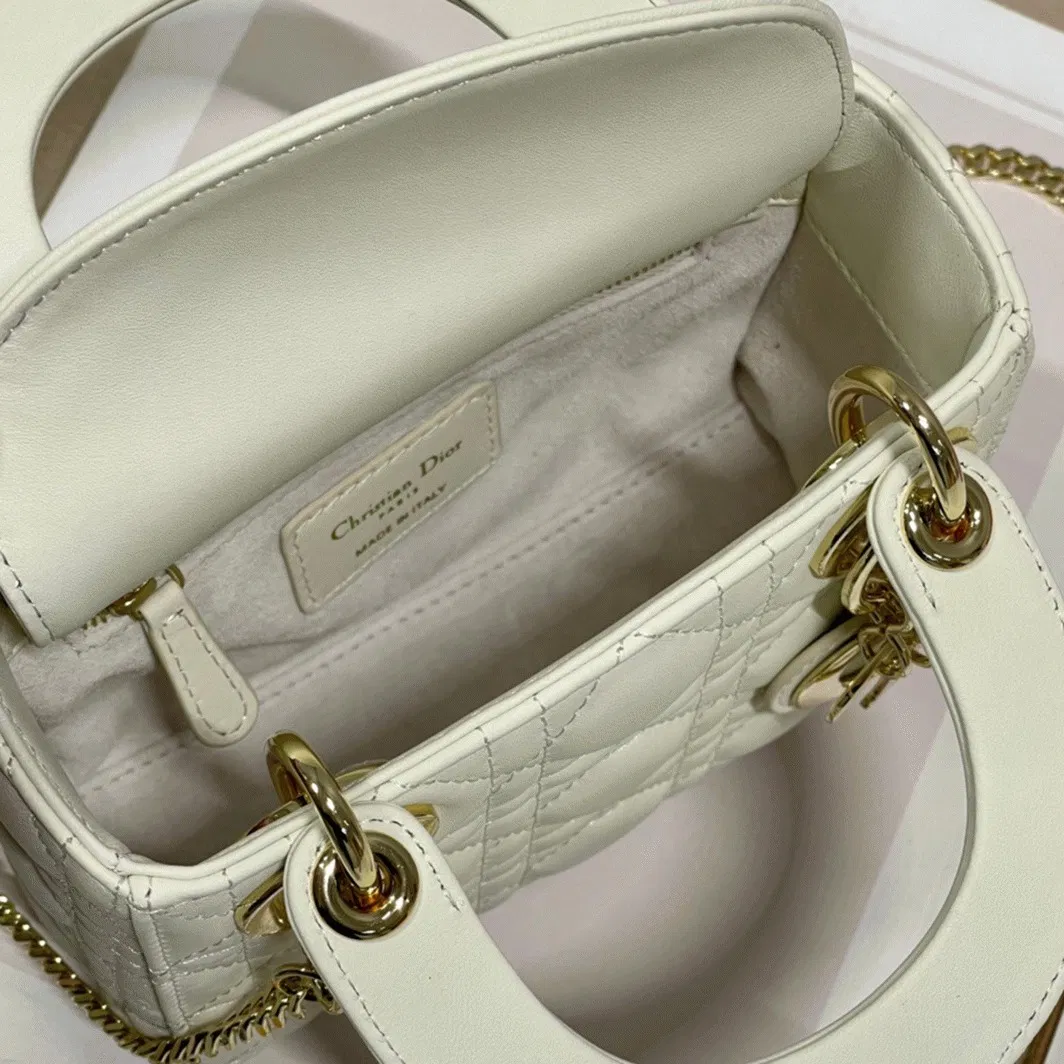 Dior Lady Dior Mini Bag in White — image 5