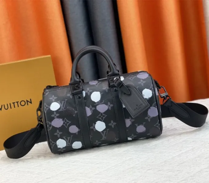 Louis Vuitton X YK Monogram Eclipse Keepall 25 Bandouliere Travel Bag