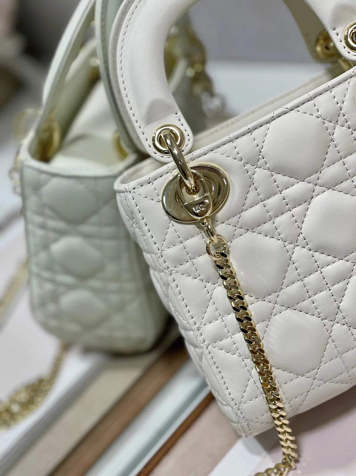 Dior Lady Dior Mini Bag in White — image 8
