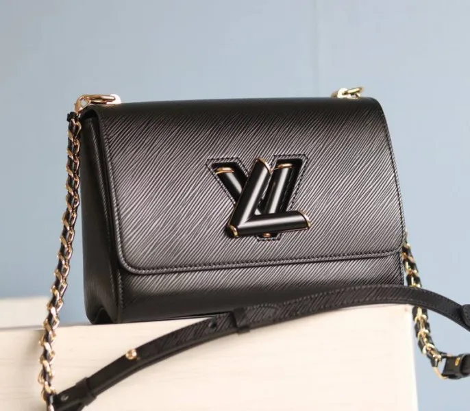 Louis Vuitton Epi Leather Twist MM Bag In Black