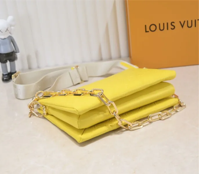 Louis Vuitton Coussin PM Bag In Yellow With Jacquard Strap — image 4