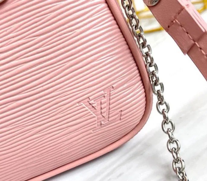 Louis Vuitton Epi Leather Easy Pouch On Strap In Rose Ballerine Pink — image 9