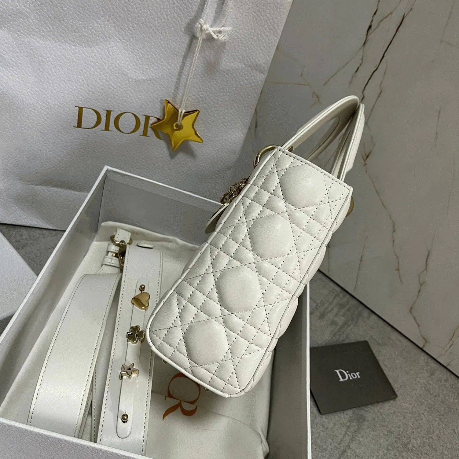 Dior Small Lady Dior My ABCDior Bag in White — image 4