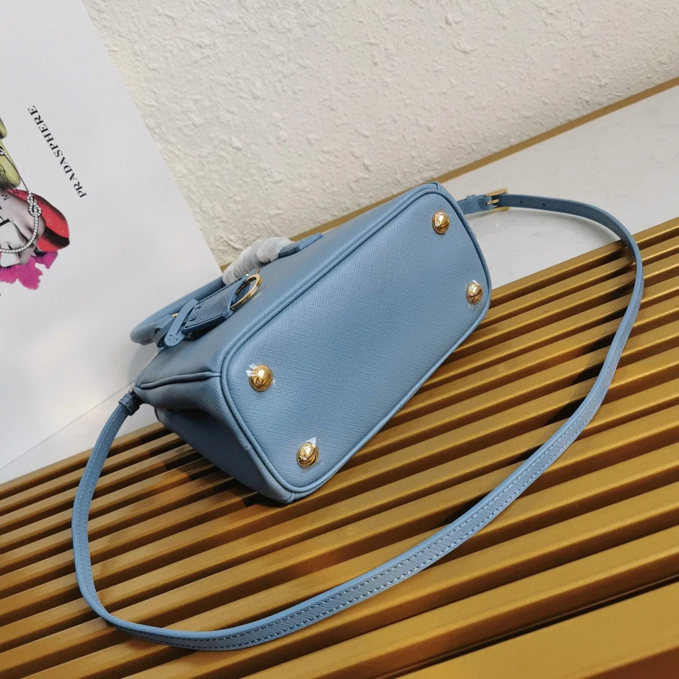 Light Blue Prada Mini Galleria Bag — image 7