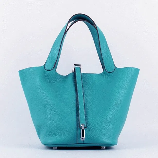 Turquoise Hermes Picotin Lock handbag