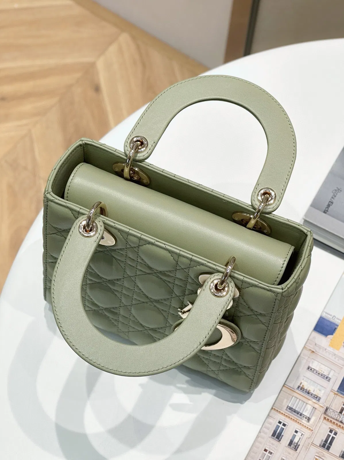 Dior Small Lady Dior My ABCDior Bag Knockoff in Ethereal Green — image 5