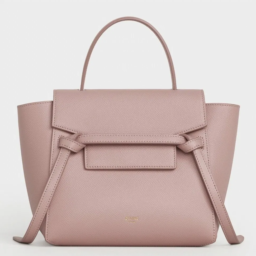 Celine Belt Nano Bag in Vintage Pink