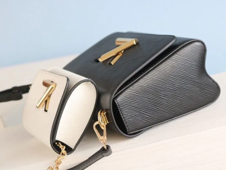 Louis Vuitton Epi Leather Twist MM And Twisty Bag In Black And White — image 4