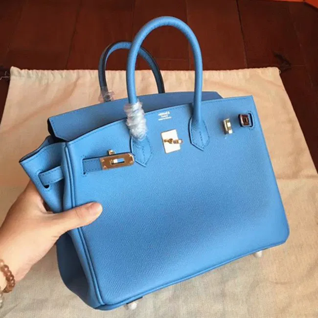 High-End Blue Paradiso Hermes Birkin 25cm Purse — image 3