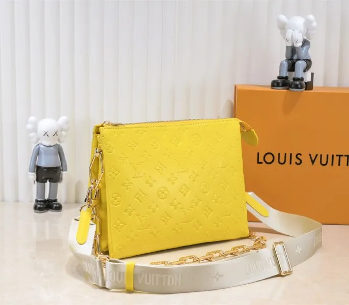 Louis Vuitton Coussin PM Bag In Yellow With Jacquard Strap — image 3