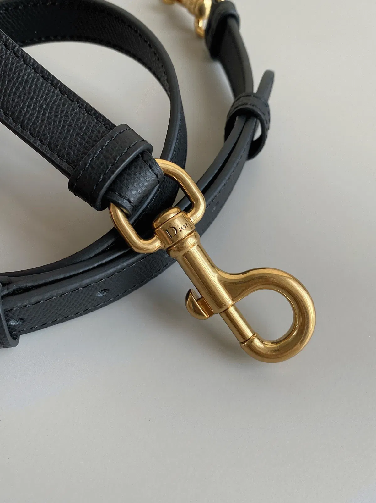 Dior Saddle Bag with Strap in Black Grained Calfskin — image 2