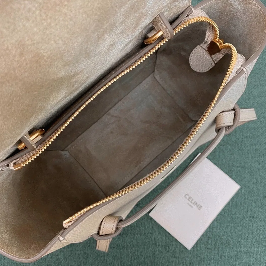 Celine Belt Nano Bag Knockoff in Light Beige — image 9